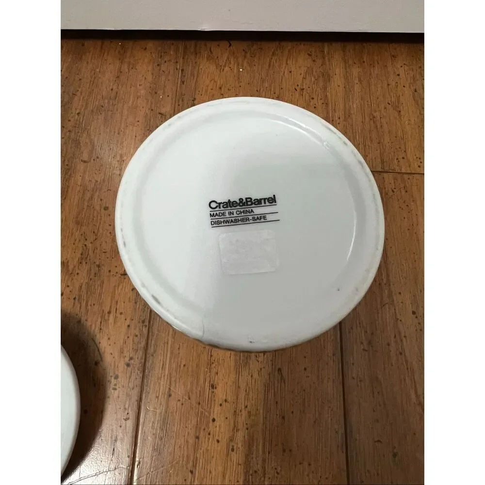 Crate & Barrel ceramic cat treat canister